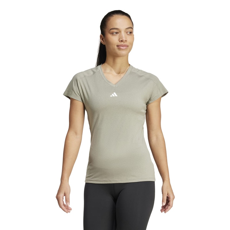 adidas Women’s Aeroready Train Essentials Minimal Branding V-Neck T-Shirt