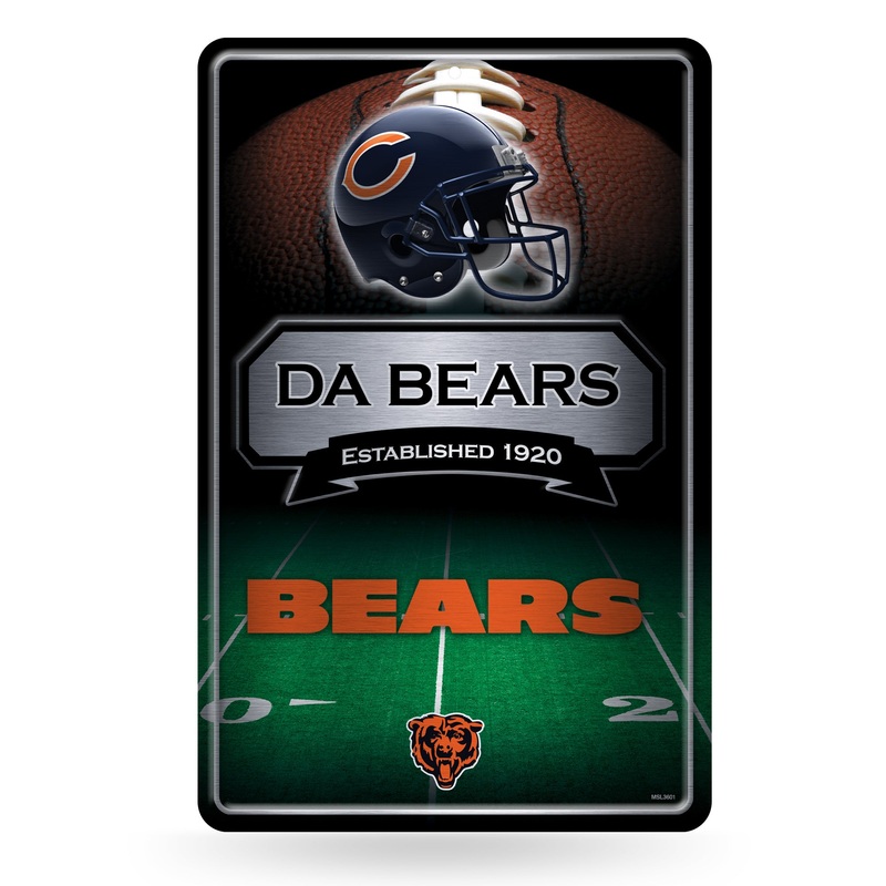 NFL Chicago Bears Large Metal Sign