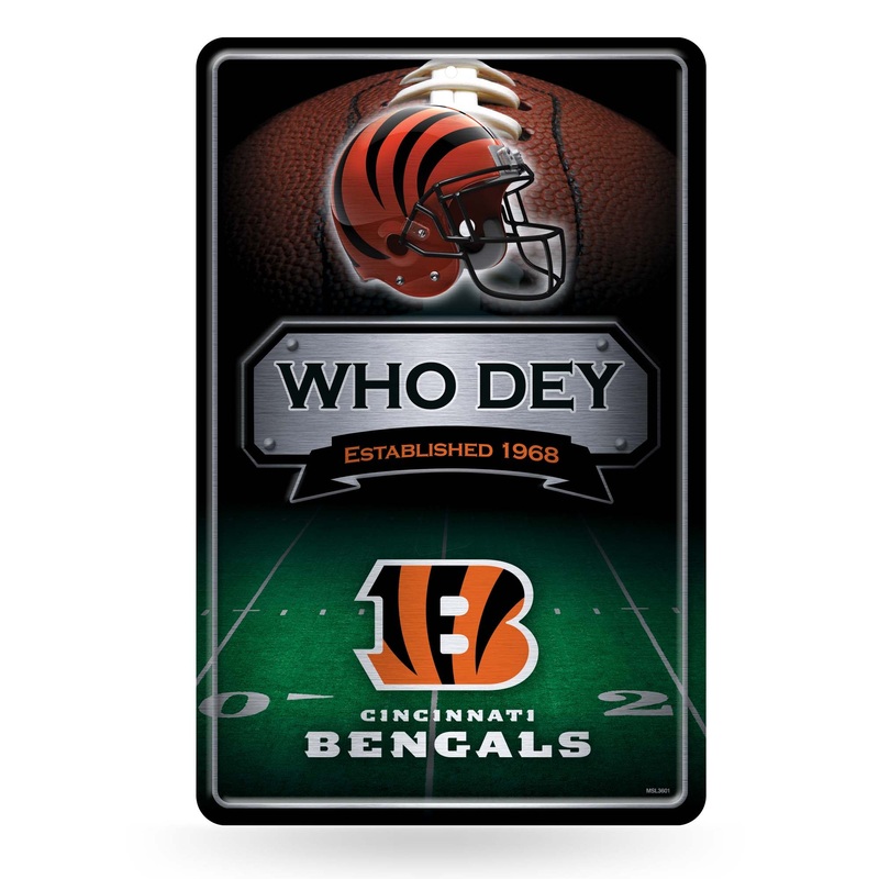 NFL Cincinnati Bengals Large Metal Sign
