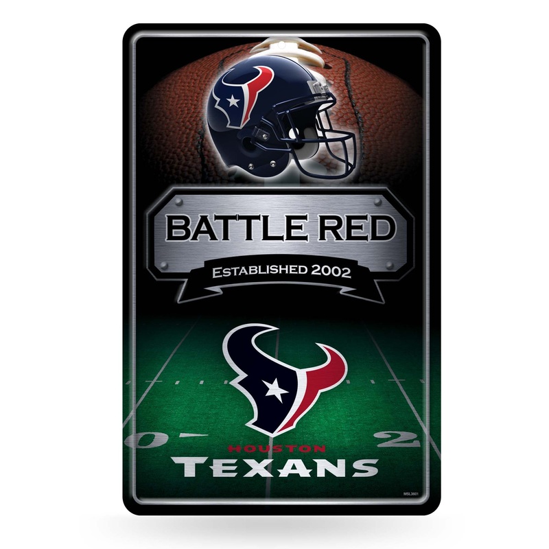 NFL Houston Texans Large Metal Sign