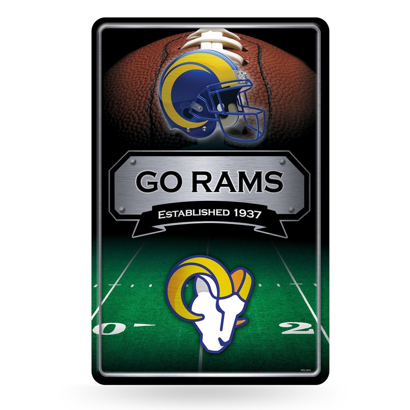 NFL Los Angeles Rams Large Metal Sign
