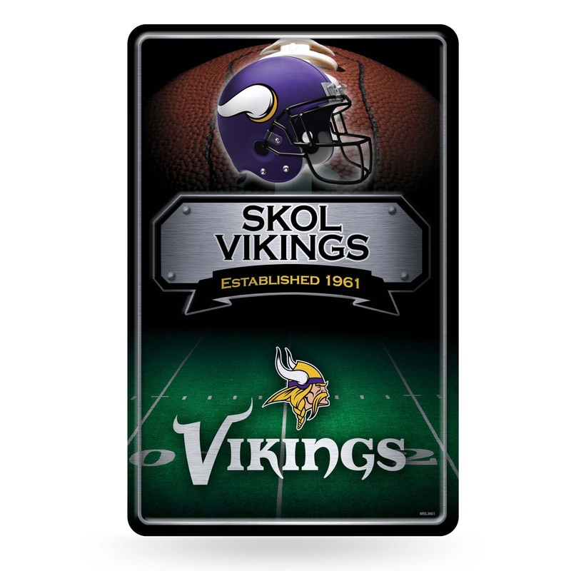 NFL Minnesota Vikings Large Metal Sign