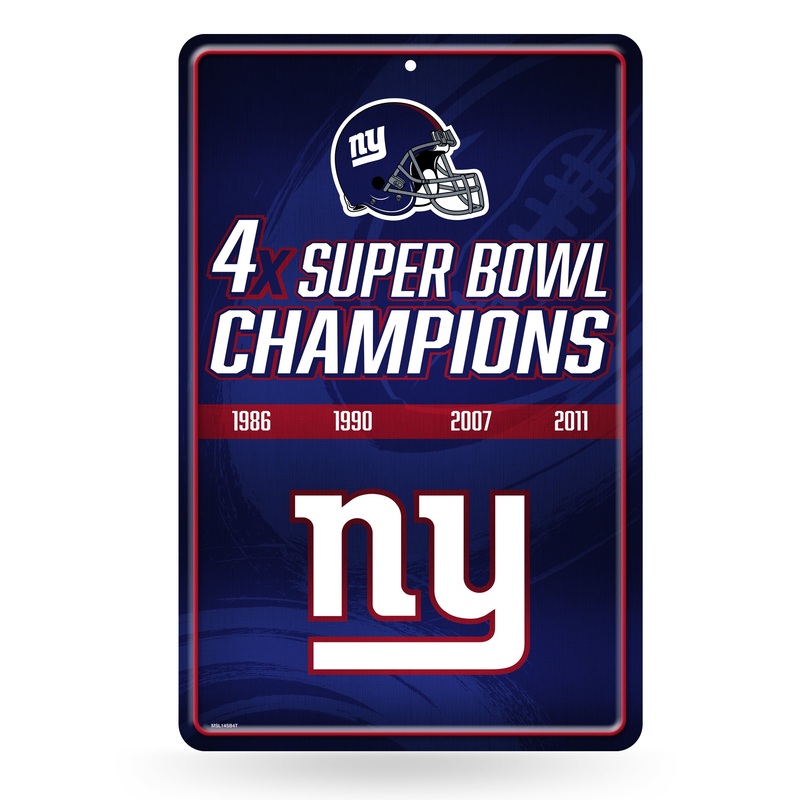 NFL New York Giants Large Metal Sign