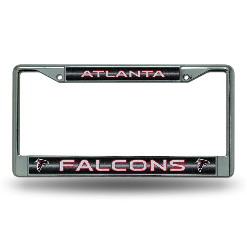 NFL Atlanta Falcons Chrome Glitter License Plate Frame
