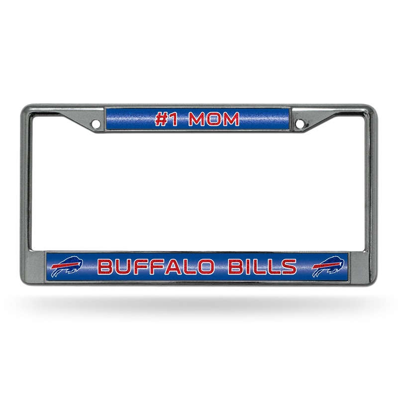 NFL Buffalo Bills Chrome Glitter License Plate Frame