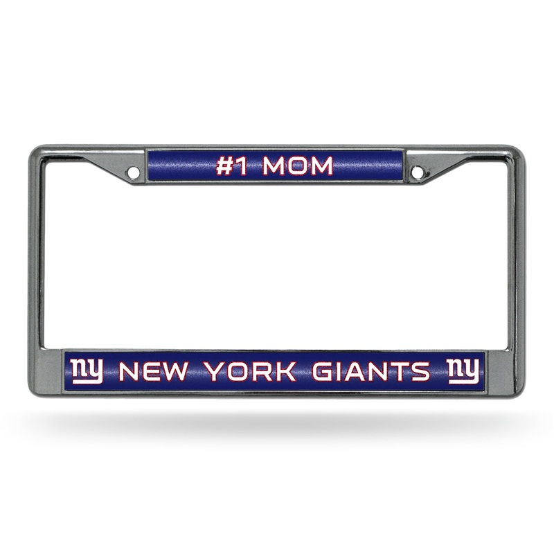 NFL New York Giants Chrome Glitter License Plate Frame