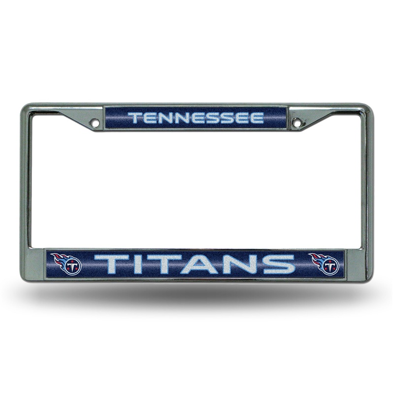 NFL Tennessee Titans Chrome Glitter License Plate Frame
