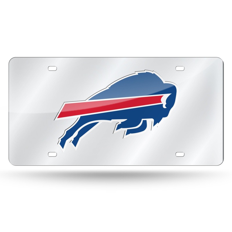 NFL Buffalo Bills Silver Laser Cut Automobile Tag