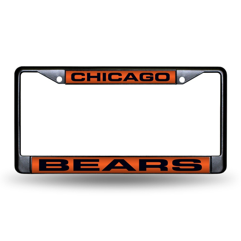 NFL Chicago Bears Laser Cut Chrome License Plate Frame