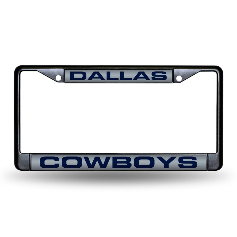 NFL Dallas Cowboys Laser Cut Chrome License Plate Frame