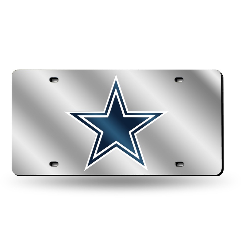 NFL Dallas Cowboys Laser Cut Silver License Plate Tag