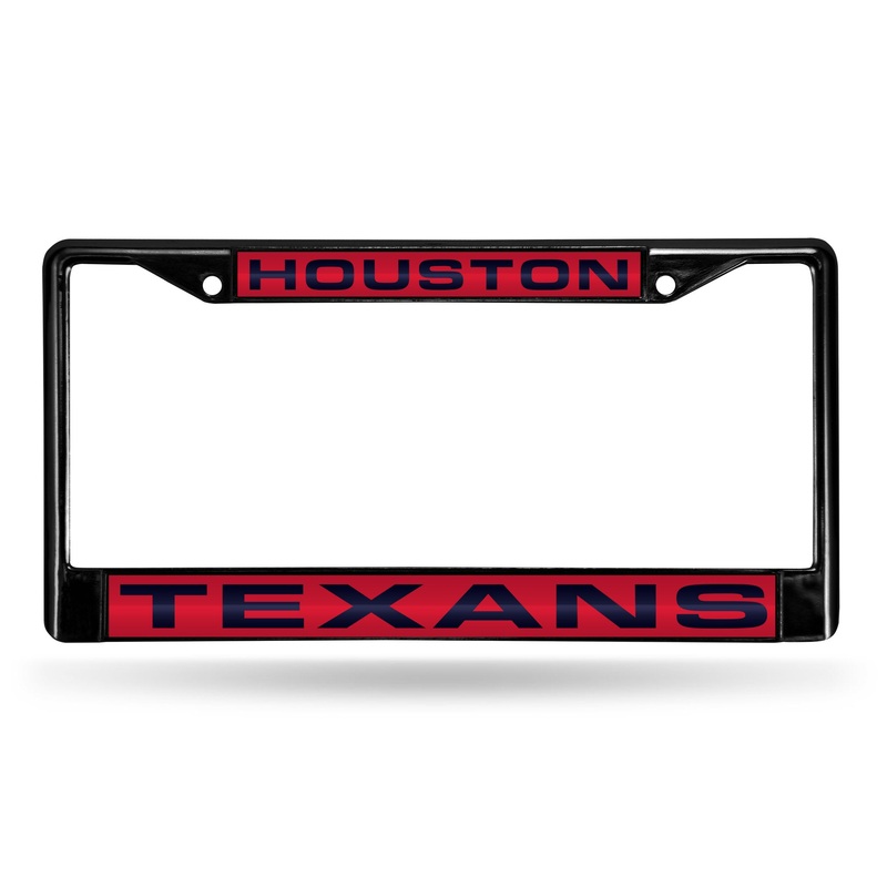 NFL Houston Texans Laser Cut Chrome License Plate Frame