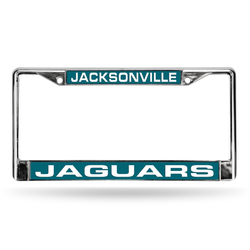 NFL Jacksonville Jaguars Laser Cut Chrome License Plate Frame