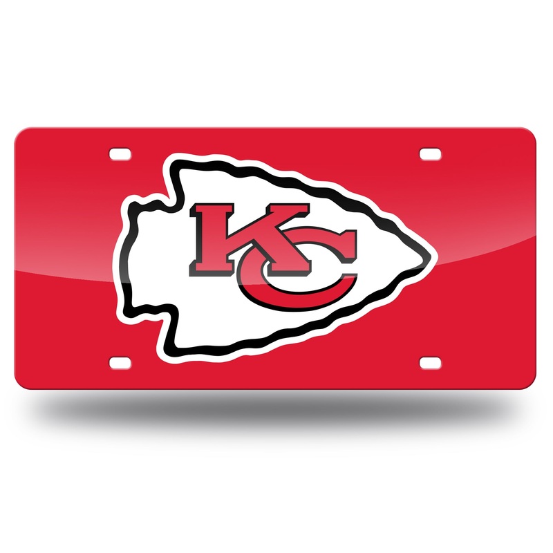 NFL Kansas City Chiefs Laser Cut License Plate Tag