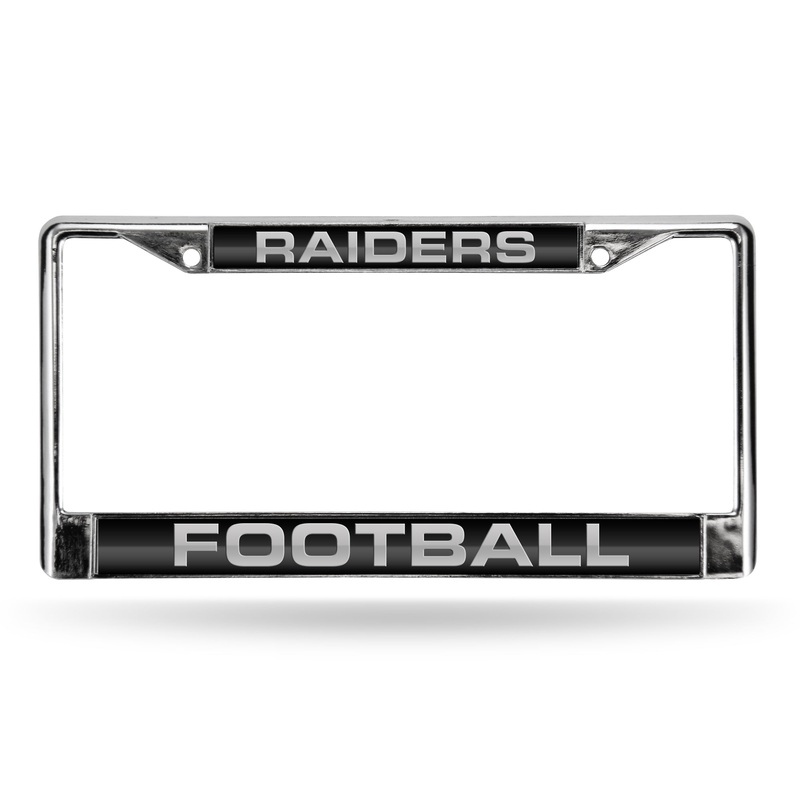 NFL Las Vegas Raiders Laser Cut Chrome License Plate Frame