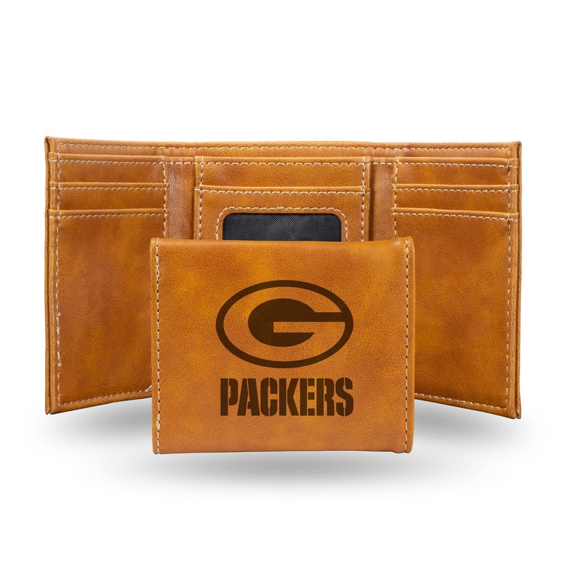 NFL Green Bay Packers Laser Engraved Trifold Wallet