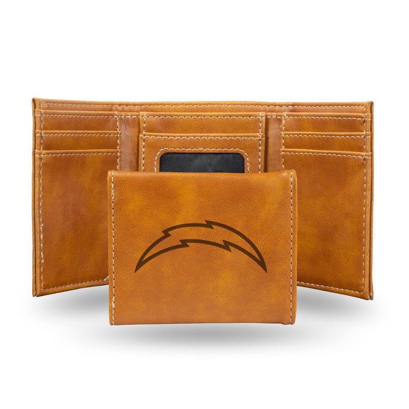 NFL Los Angeles Chargers Laser Engraved Trifold Wallet