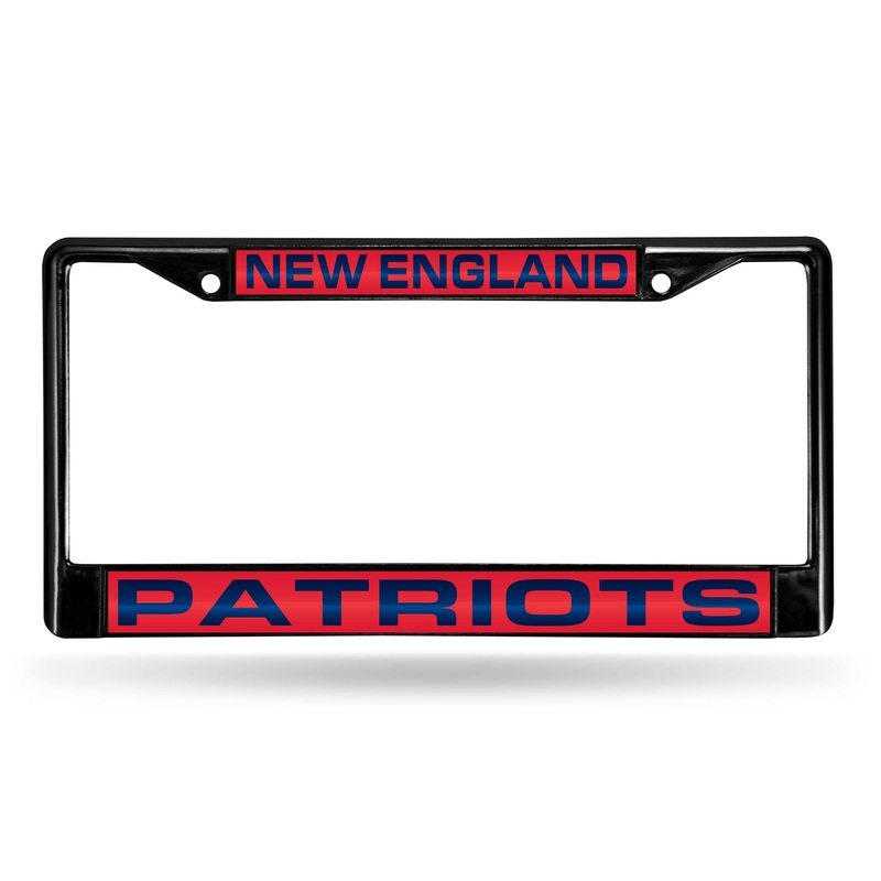 NFL New England Patriots Laser Cut Chrome License Plate Frame