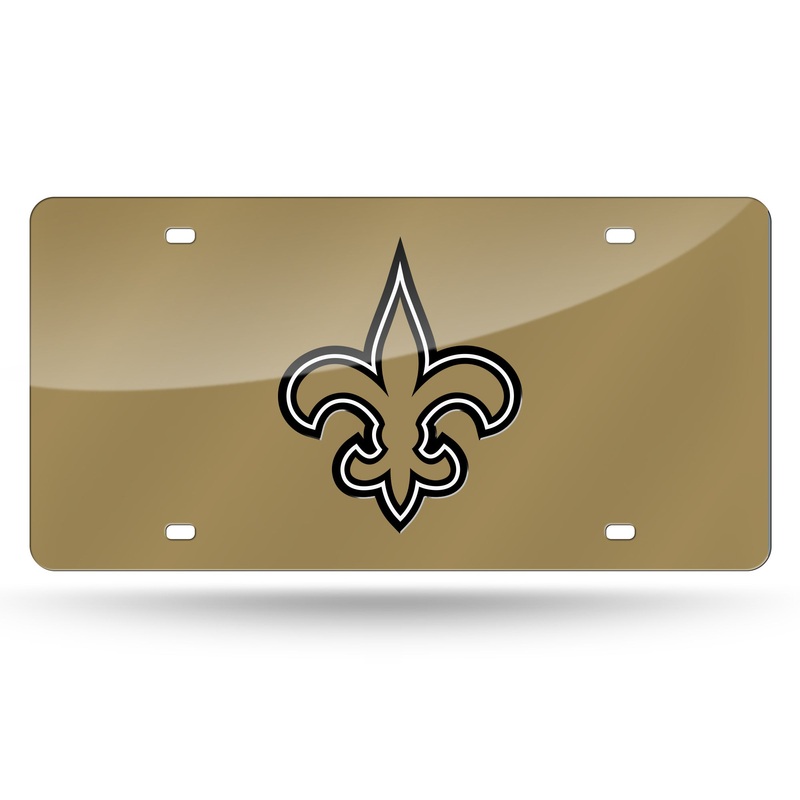 NFL New Orleans Saints Laser Cut License Plate Tag