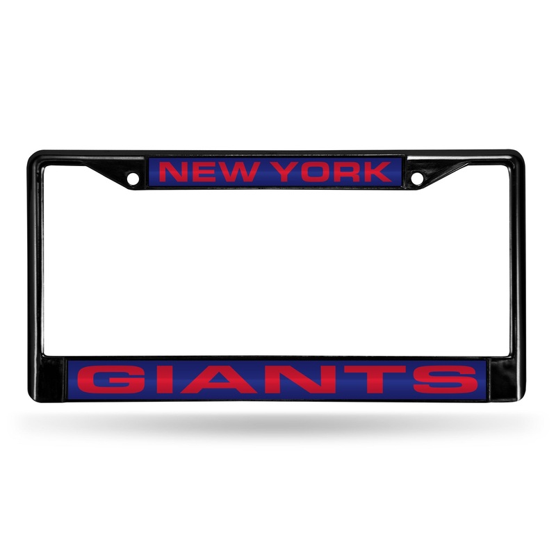 NFL New York Giants Laser Cut Chrome License Plate Frame