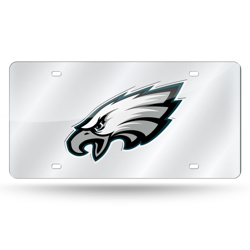 NFL Philadelphia Eagles Laser Cut Silver License Plate Tag