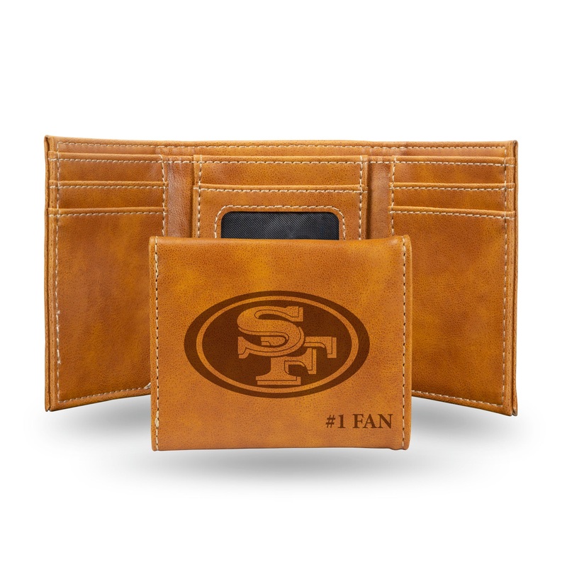 NFL San Francisco 49ers Laser Engraved Trifold Wallet