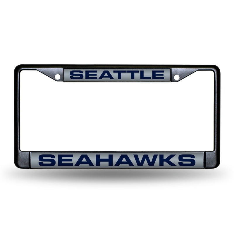 NFL Seattle Seahawks Laser Cut Chrome License Plate Frame