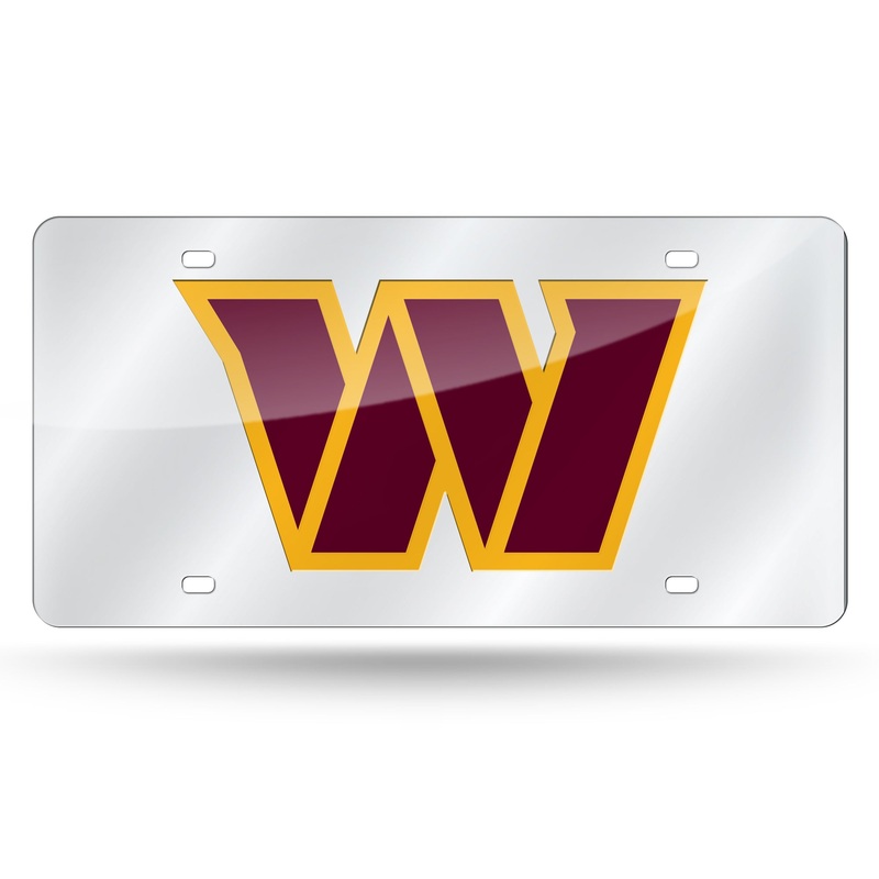 NFL Washington Commanders Laser Cut Silver License Plate Tag