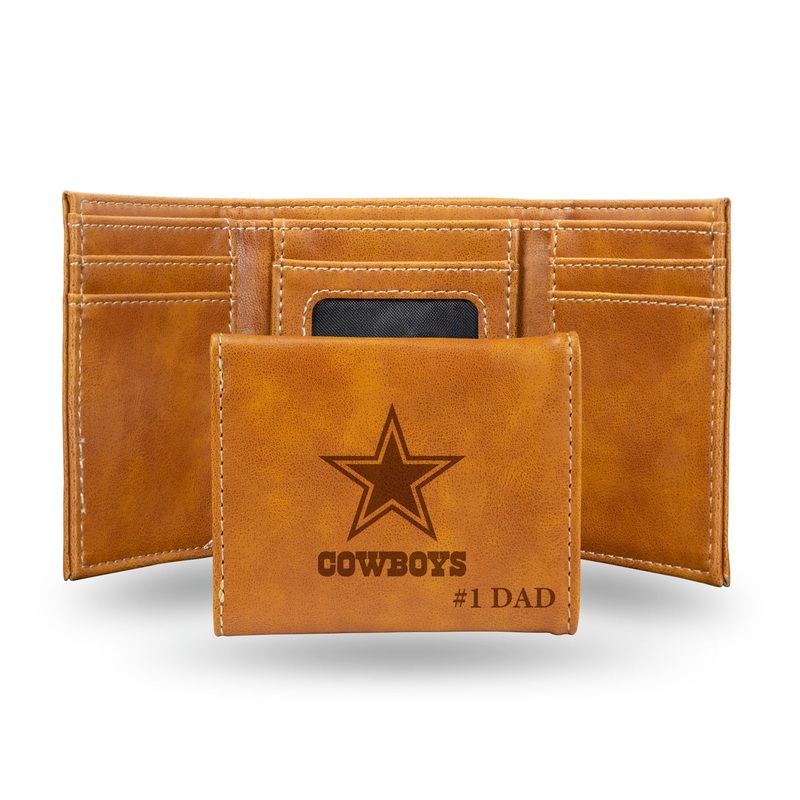 NFL Dallas Cowboys Laser Engraved Trifold Wallet