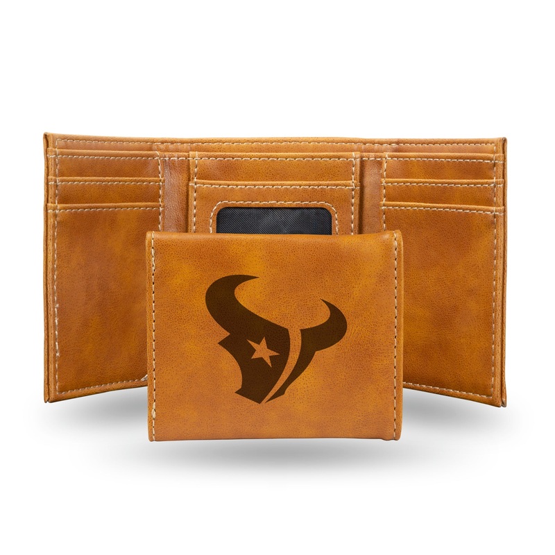 NFL Houston Texans Laser Engraved Trifold Wallet