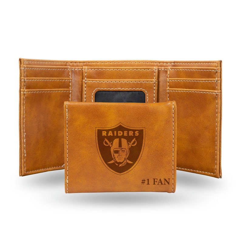 NFL Las Vegas Raiders Laser Engraved Trifold Wallet