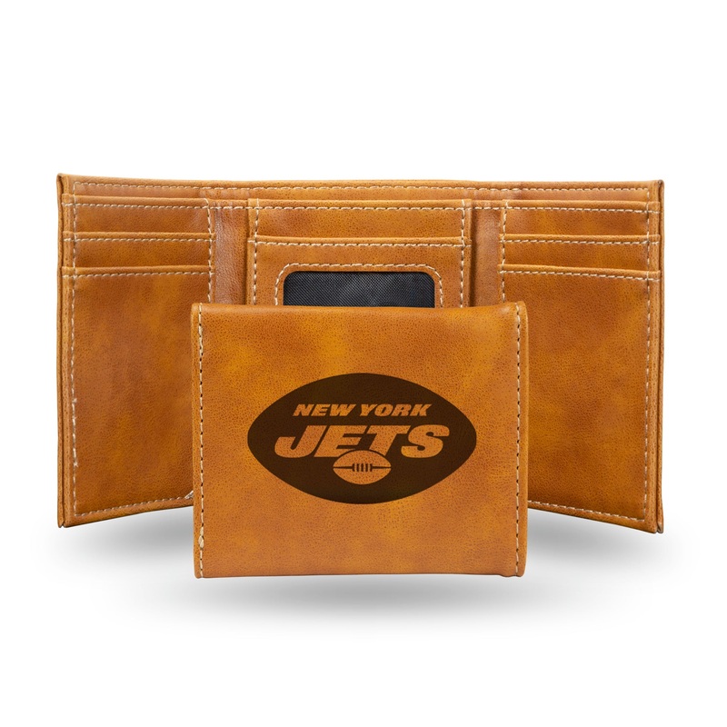 NFL New York Jets Laser Engraved Trifold Wallet
