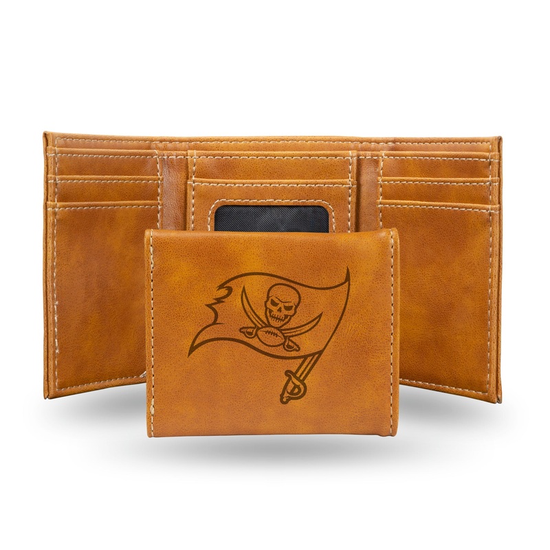 NFL Tampa Bay Buccaneers Laser Engraved Trifold Wallet