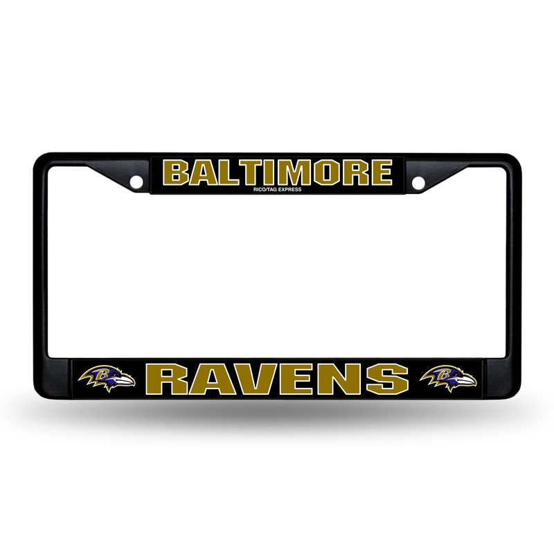 NFL Baltimore Ravens Black Chrome License Plate Frame