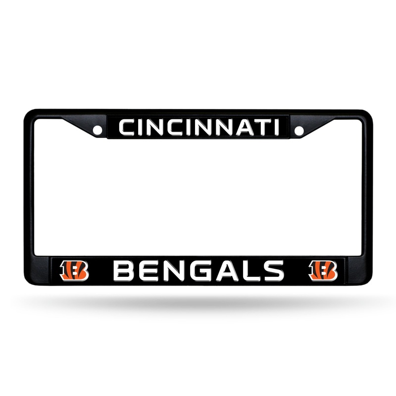 NFL Cincinnati Bengals Black Chrome License Plate Frame