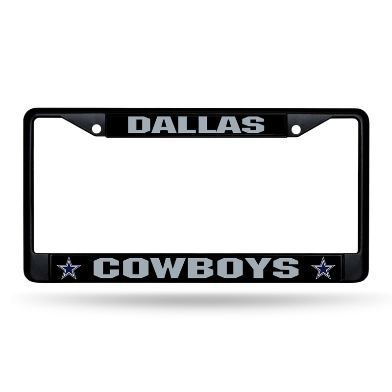 NFL Dallas Cowboys Black Chrome License Plate Frame