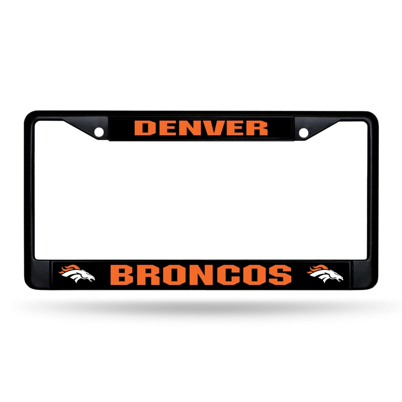 NFL Denver Broncos Black Chrome License Plate Frame