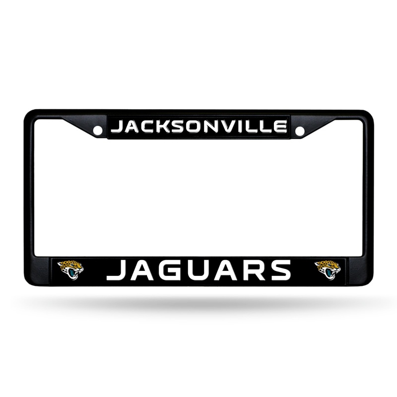 NFL Jacksonville Jaguars Black Chrome License Plate Frame