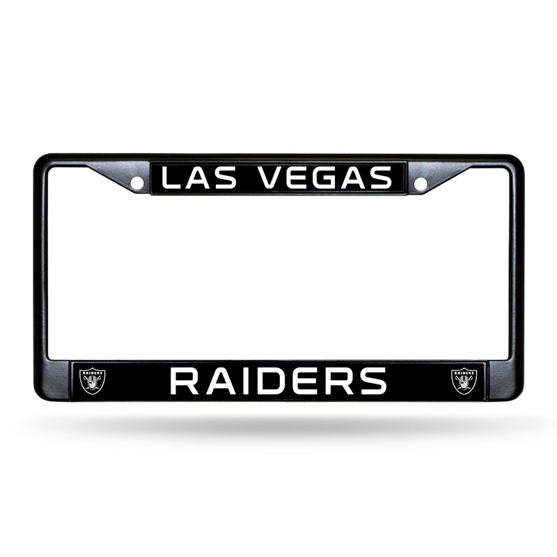 NFL Las Vegas Raiders Black Chrome License Plate Frame