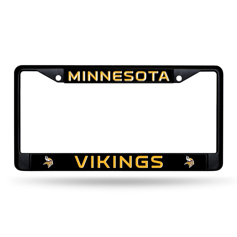 NFL Minnesota Vikings Black Chrome License Plate Frame