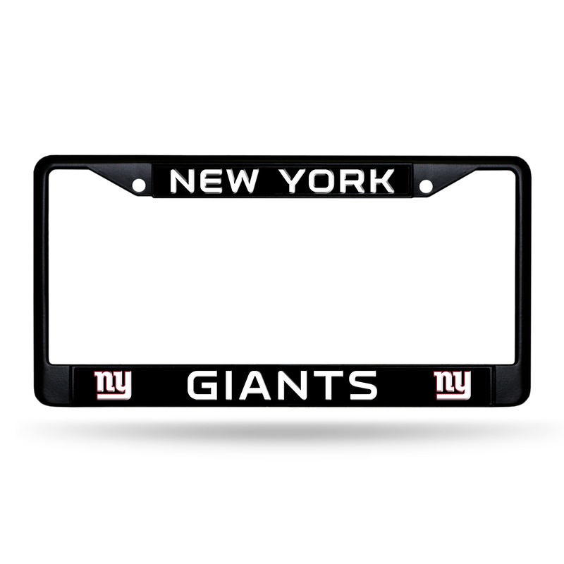 NFL New York Giants Black Chrome License Plate Frame