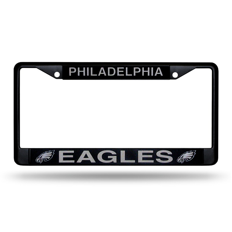 NFL Philadelphia Eagles Black Chrome License Plate Frame