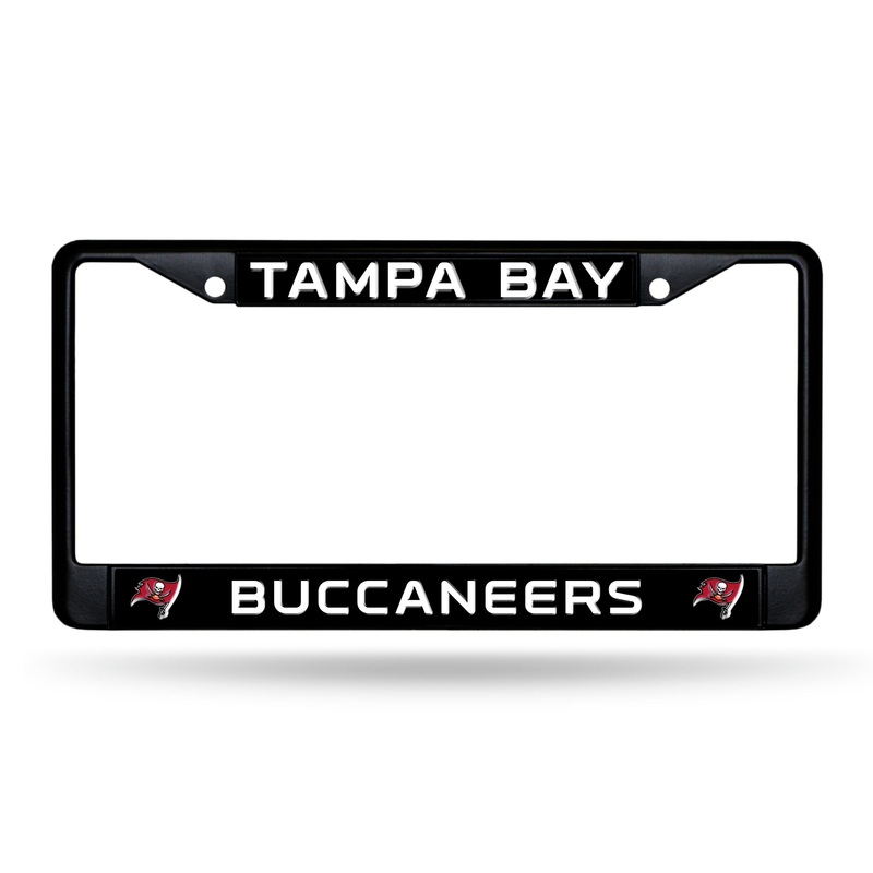 NFL Tampa Bay Buccaneers Black Chrome License Plate Frame