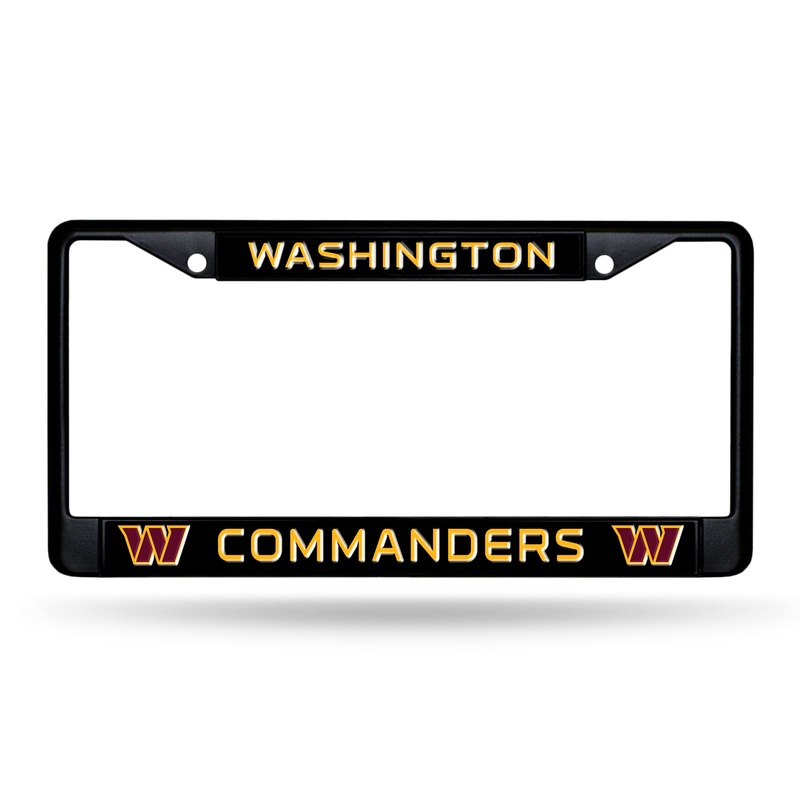 NFL Washington Commanders Black Chrome License Plate Frame