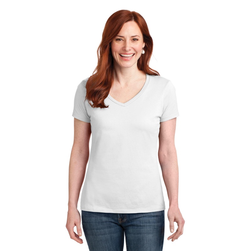 Hanes Women’s Perfect-T Cotton V-Neck T-Shirt
