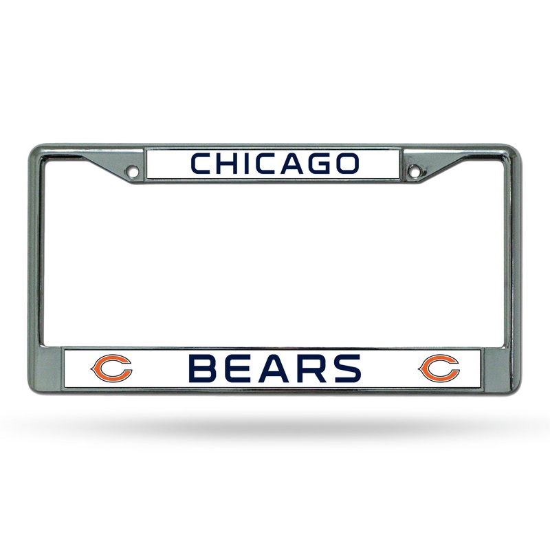 NFL Chicago Bears Chrome License Plate Frame