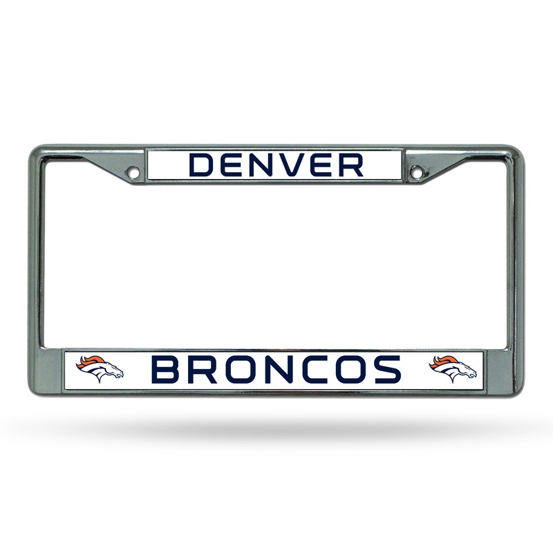 NFL Denver Broncos Chrome License Plate Frame