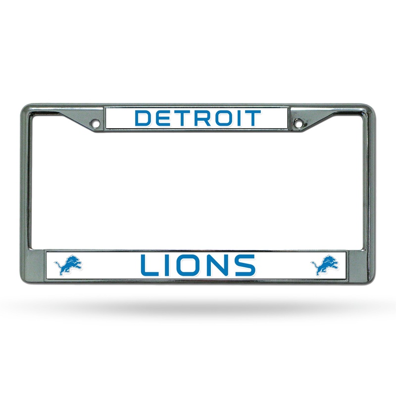 NFL Detroit Lions Chrome License Plate Frame