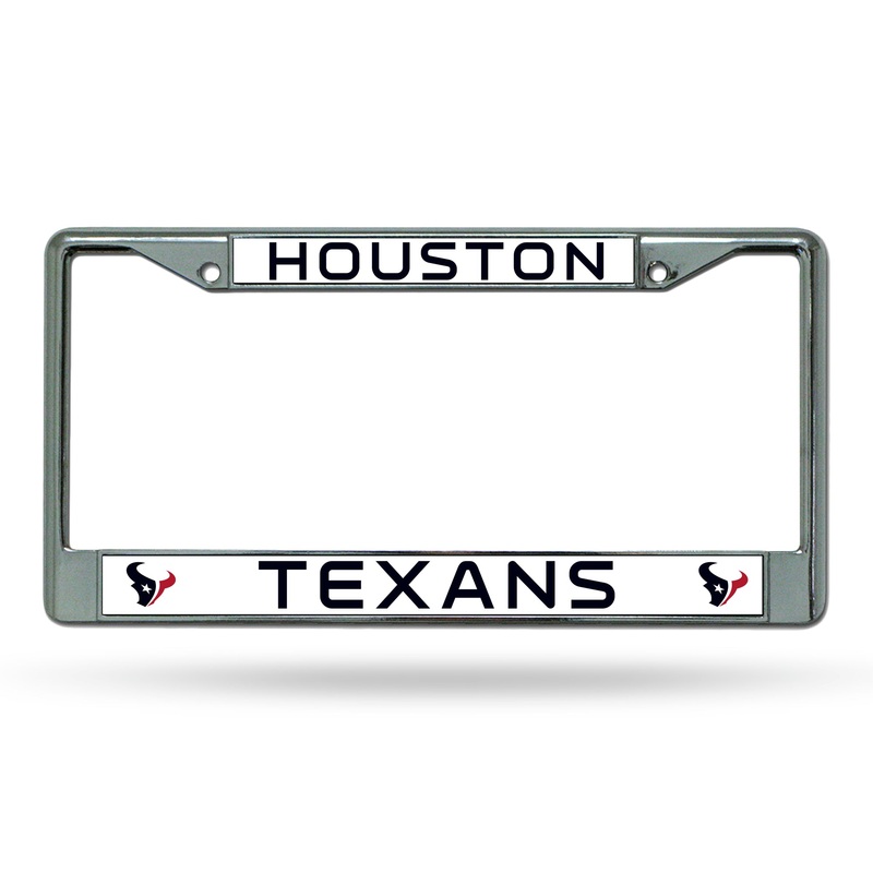 NFL Houston Texans Chrome License Plate Frame
