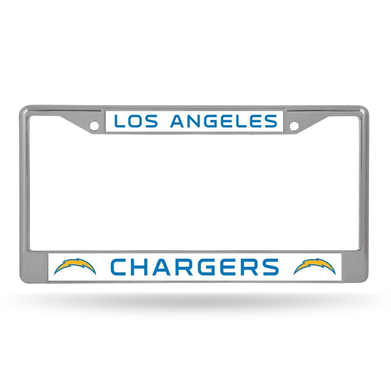 NFL Los Angeles Chargers Chrome License Plate Frame